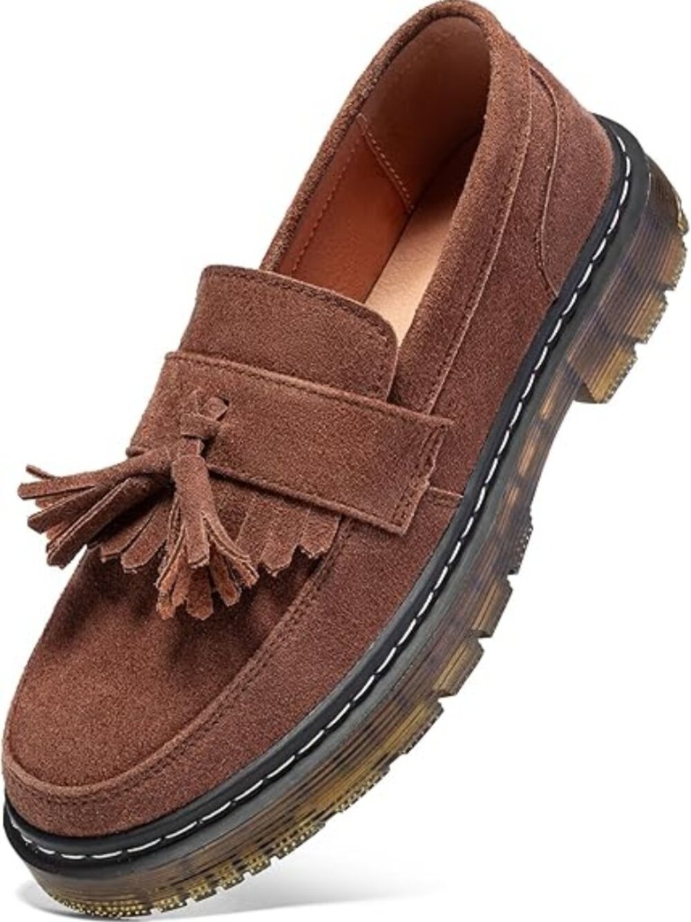 Women Chunky Platform Penny Loafers Classic Business Casual Comfortable Shoes